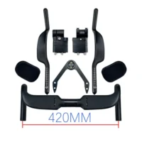 Sunremo Carbon Fiber Handlebar Road Bike Internal Wiring TT Rest Bar with Spacer