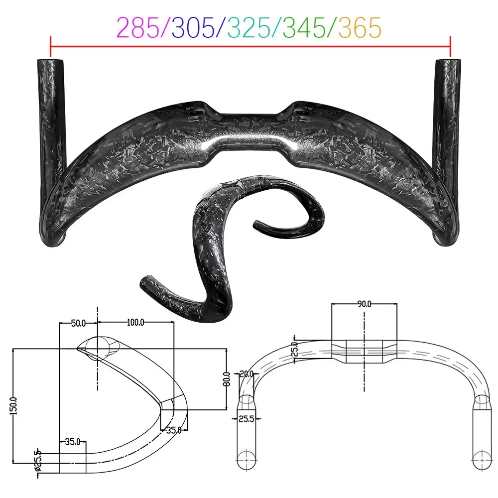 Carbon Fiber Road Bicycle Handlebars TT Bike Racing Handlebar 31.8mm Accessories