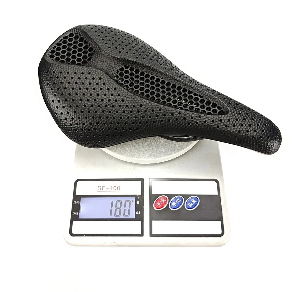 3D Printed Carbon Saddle Comfortable Road MTB Bike Seat Cozy Honeycomb Cushion