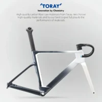 700C Carbon Road Bike Frame Fully Hidden Cable FrameSet Thru Axle 142 Disc Brake