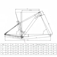 SR-M08 T1000 Carbon Mountain Bike Frame UDH Hanger 12x148mm Boost Travel 110mm 29er Hardtail MTB Carbon Frame