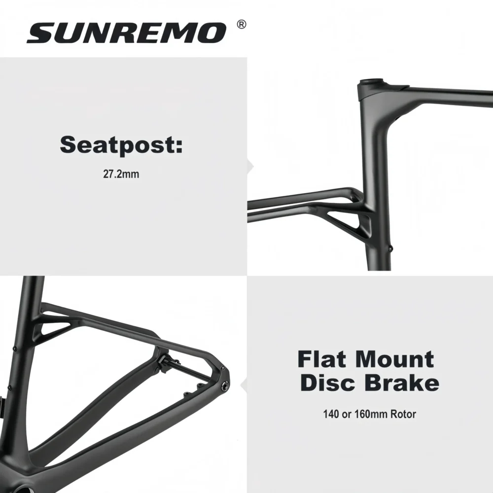 G026 Full Internal Cable Carbon Gravel Bike Frame 2026 New Down Tube Storage Box UDH Hanger Gravel Bicycle Frameset