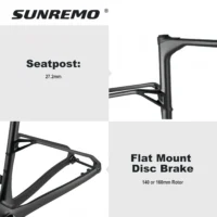 G026 Full Internal Cable Carbon Gravel Bike Frame 2026 New Down Tube Storage Box UDH Hanger Gravel Bicycle Frameset