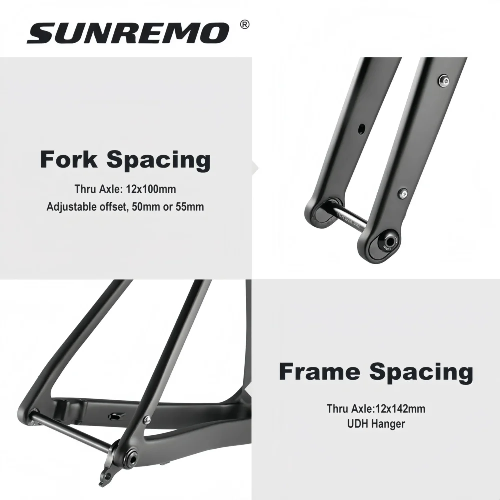 G068 Race Gravel Bike Frame 700x47C UDH Hanger T47 BB Aero Gravel Bicycle Carbon Frameset