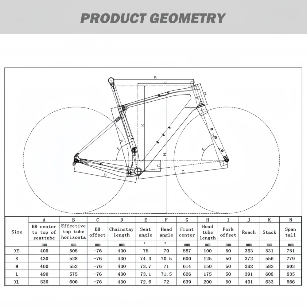 T1000 Carbon Gravel Bike Frame 700x47C Disc Brake T47 Comfortable Geometry Full Carbon Adventure Gravel Bicycle Frameset