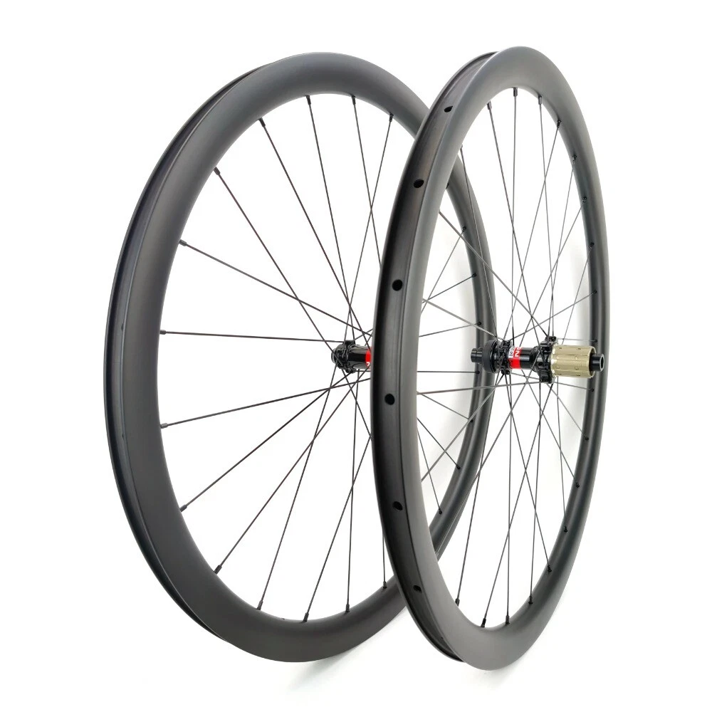 TCF243-2 700C Road Bike Disc Brake Carbon Wheels 25 Width 35mm Depth Tubeless Center Lock