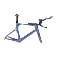 High-quality Carbon Fiber TT Time Trial/triathlon Bicycle Frame with Color-changing Finish