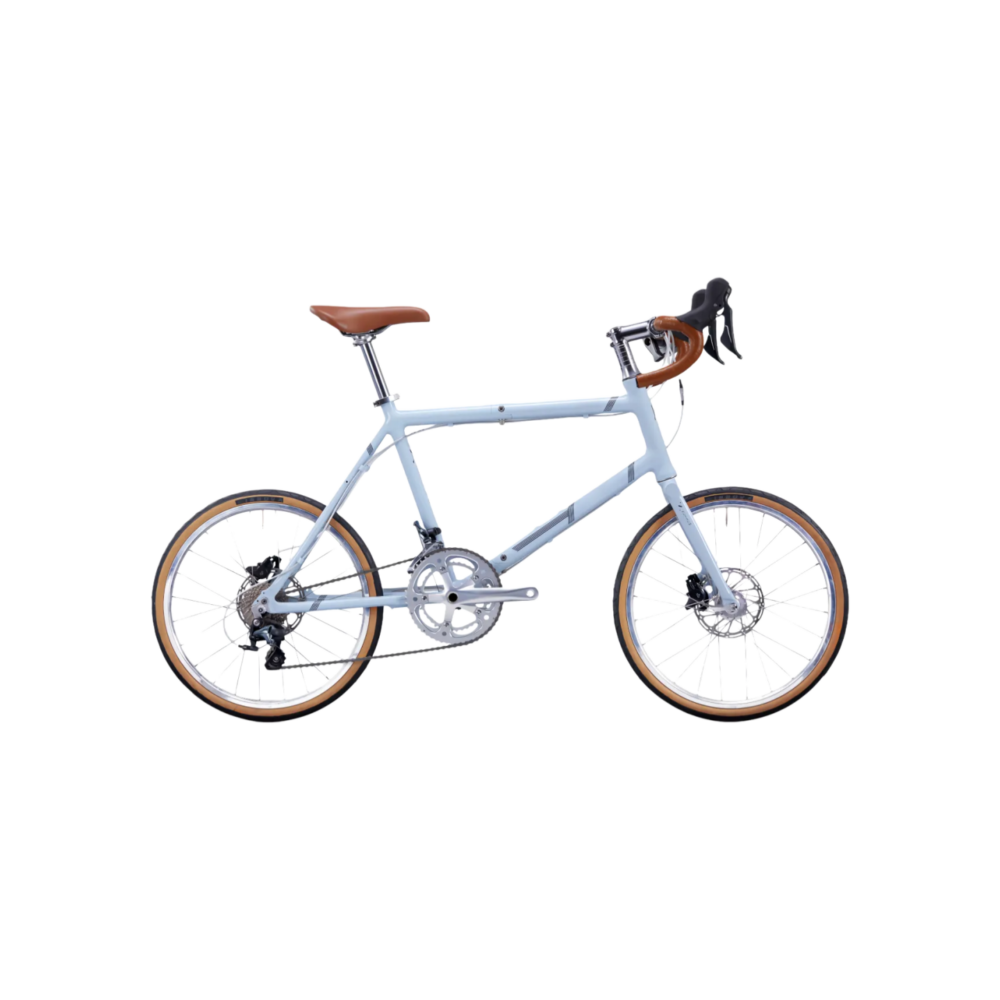 Light Blue & White 20" Mini Velo - Drop Bars Urban Commuter