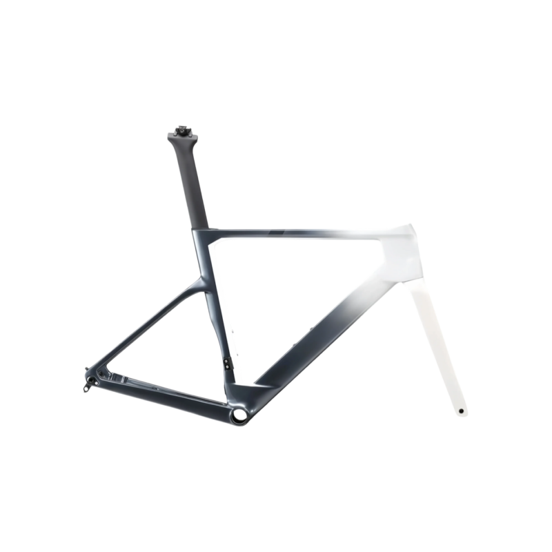 700C Carbon Road Bike Frame Fully Hidden Cable FrameSet Thru Axle 142 Disc Brake