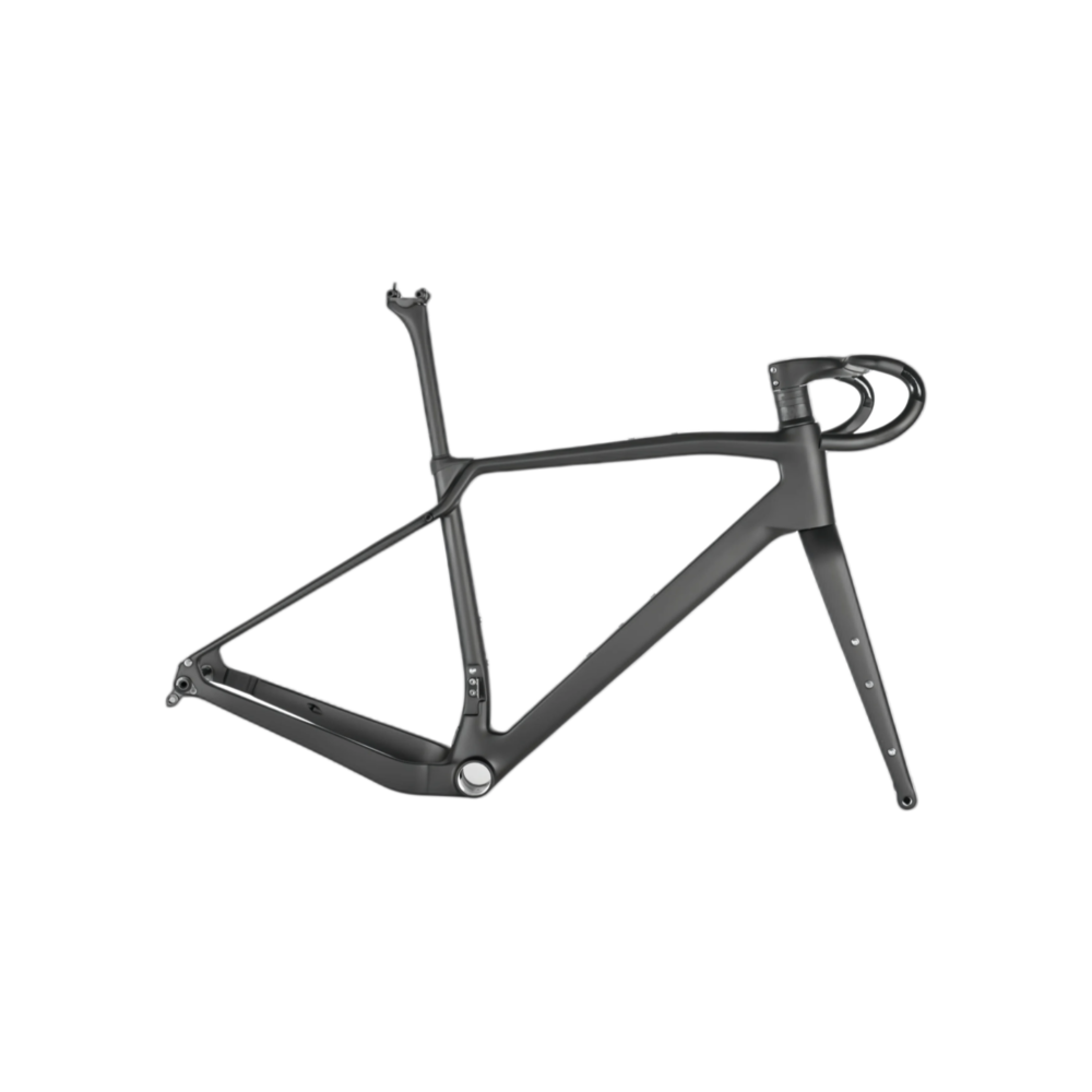 T1000 Carbon Gravel Bike Frame 700x47C Disc Brake T47 Comfortable Geometry Full Carbon Adventure Gravel Bicycle Frameset