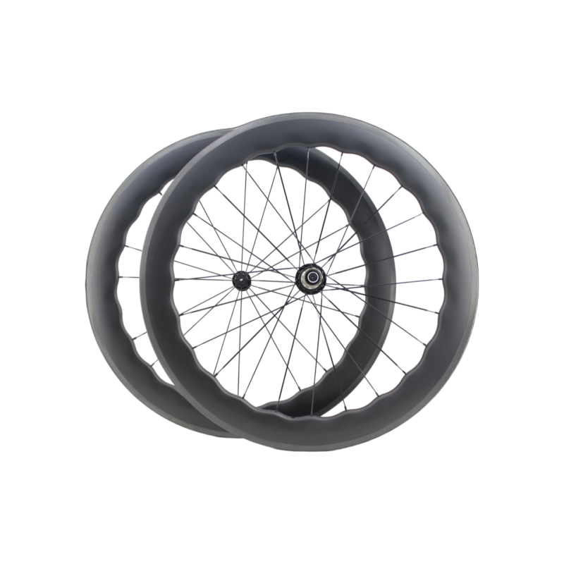 700C Road Bike Carbon Wheelset Clincher Tubeless 65mm Depth 25mm Width V Brake