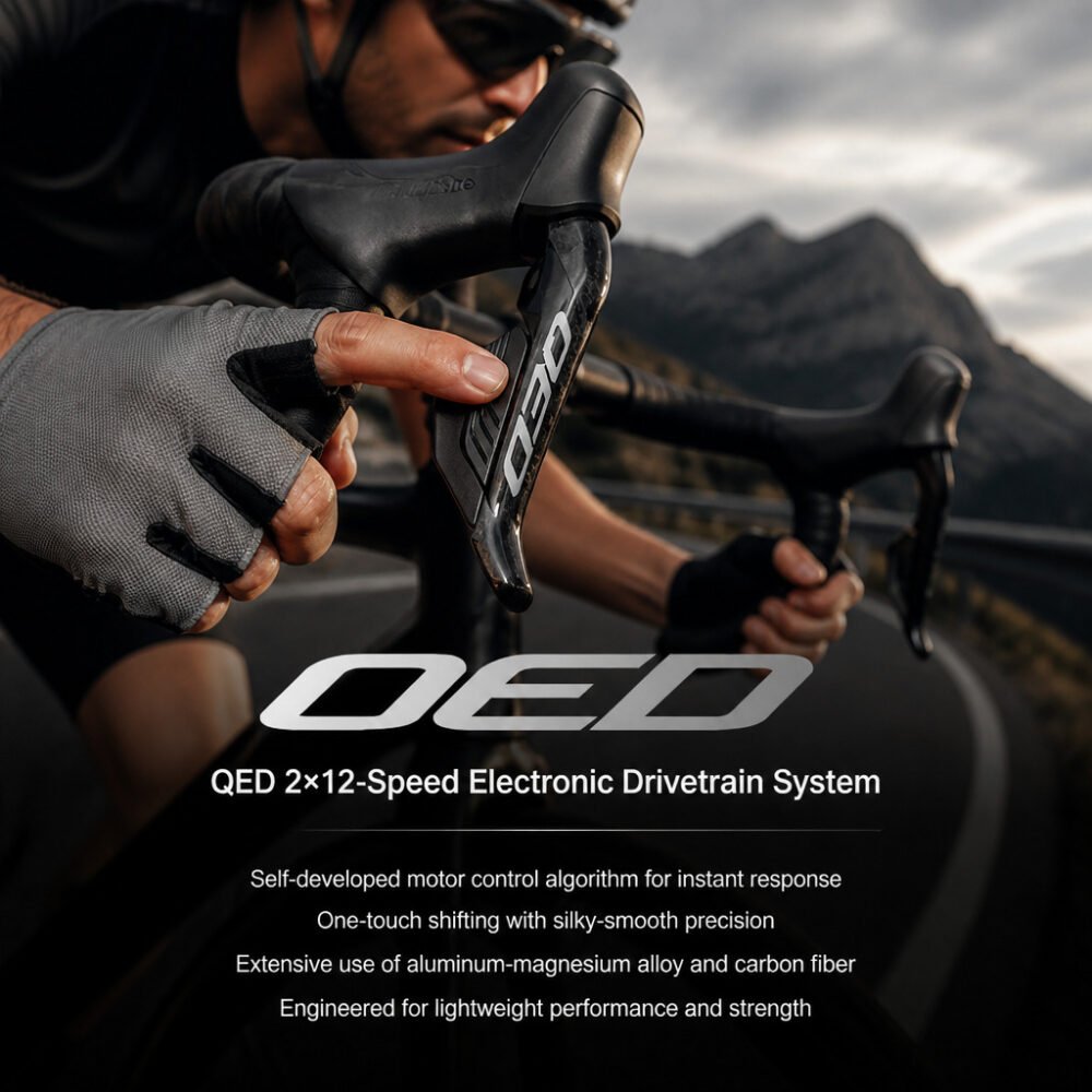 PARDUS Spark Sport QED Carbon Fiber Road Bike – 2x12 Electronic Shifting, Aero Frame, Hydraulic Disc Brakes