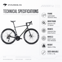 Sunremo SuperEVO Endurance Carbon Road Bike – Shimano 105 Di2 – T1000 Carbon
