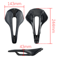 Sunremo 160g Carbon Fiber MTB Saddle - 244 x 143mm Hollow Cut-Out