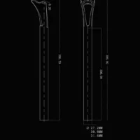 Carbon fiber aero seatpost, available in 27.2mm, 30.8mm, and 31.6mm diameters, suitable for road and mountain bikes