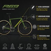 SUNREMO R69 Carbon Road Bike - Lightweight Disc Road Bike & Frameset